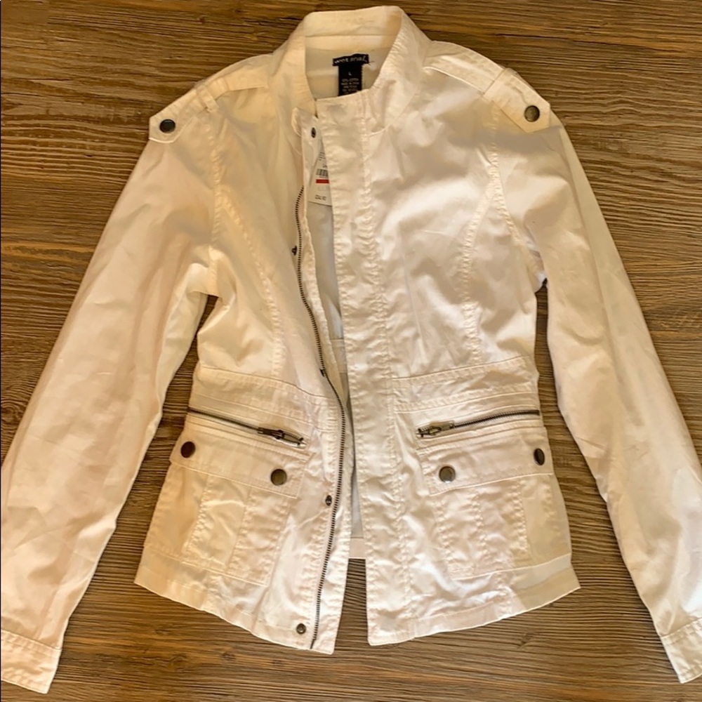 Wet Seal white utility jacket